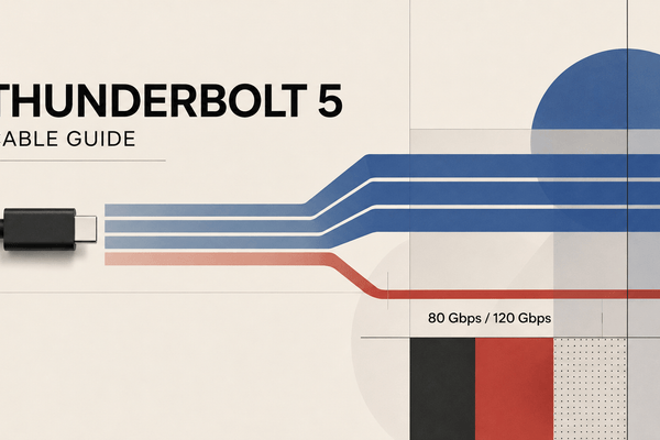 Thunderbolt 5 Cable Guide: 80Gbps vs 120Gbps (2026)