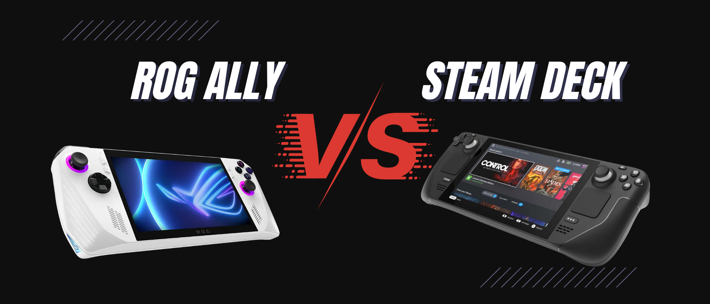 ROG Ally vs Steam Deck vs Nintendo Switch
