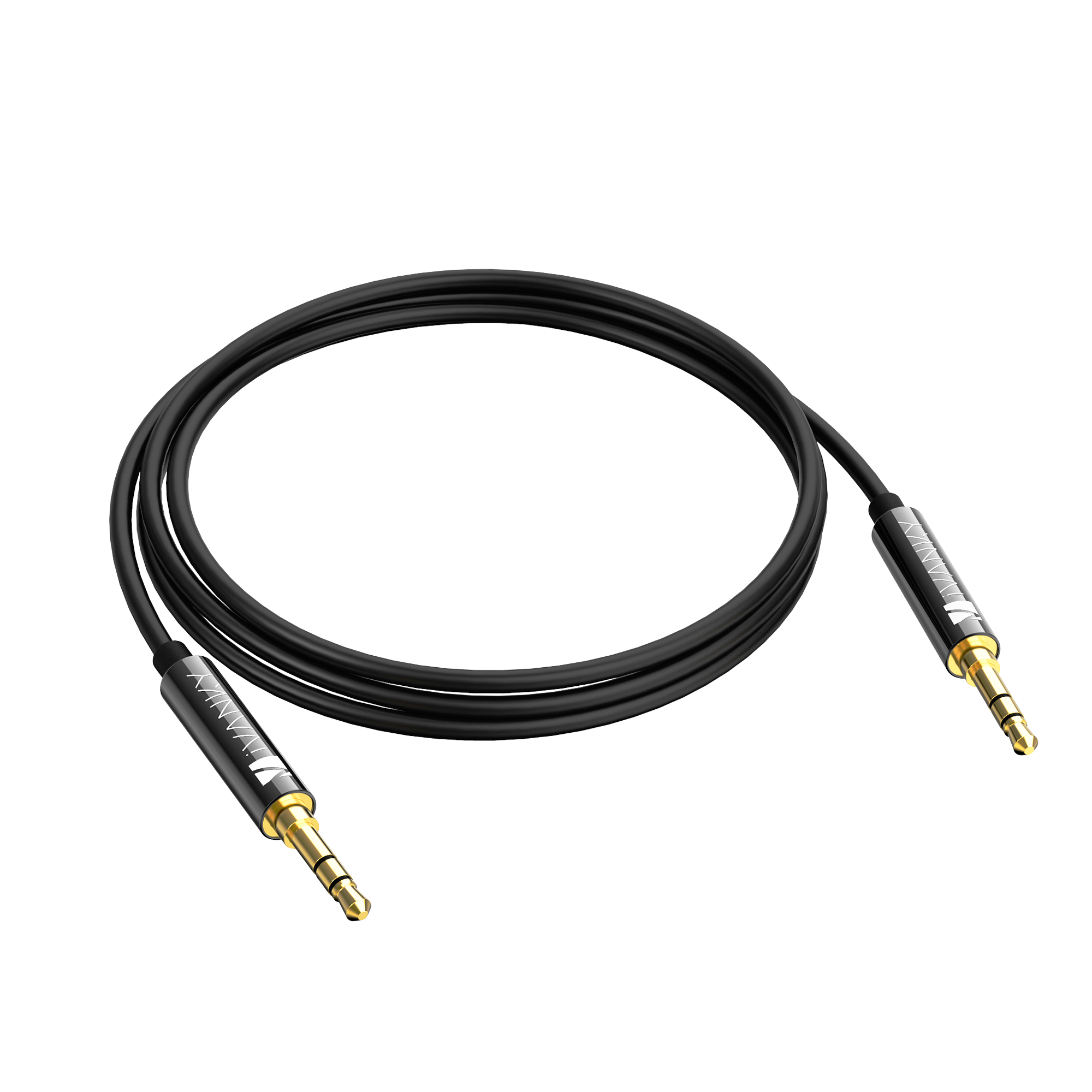 Câble auxiliaire, cordon audio aux tressés de 3,5 mm pour voiture