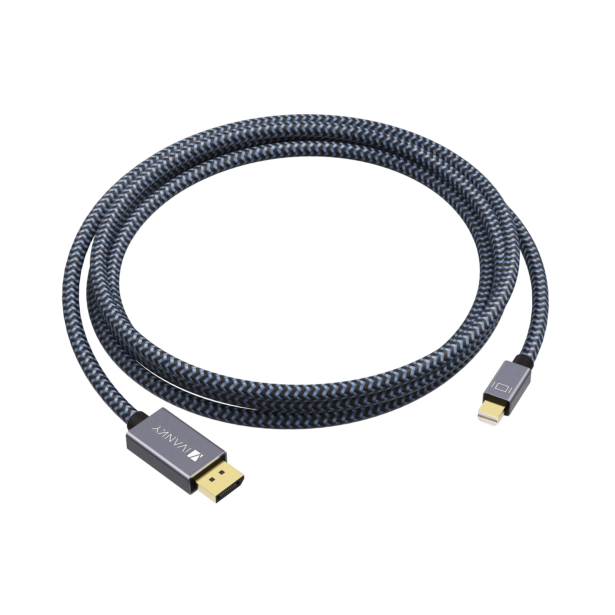 KabelDirekt - Câble 4K Mini DisplayPort vers DisplayPort (Mini DP vers DP)  - 2 m - avec blindage spécial
