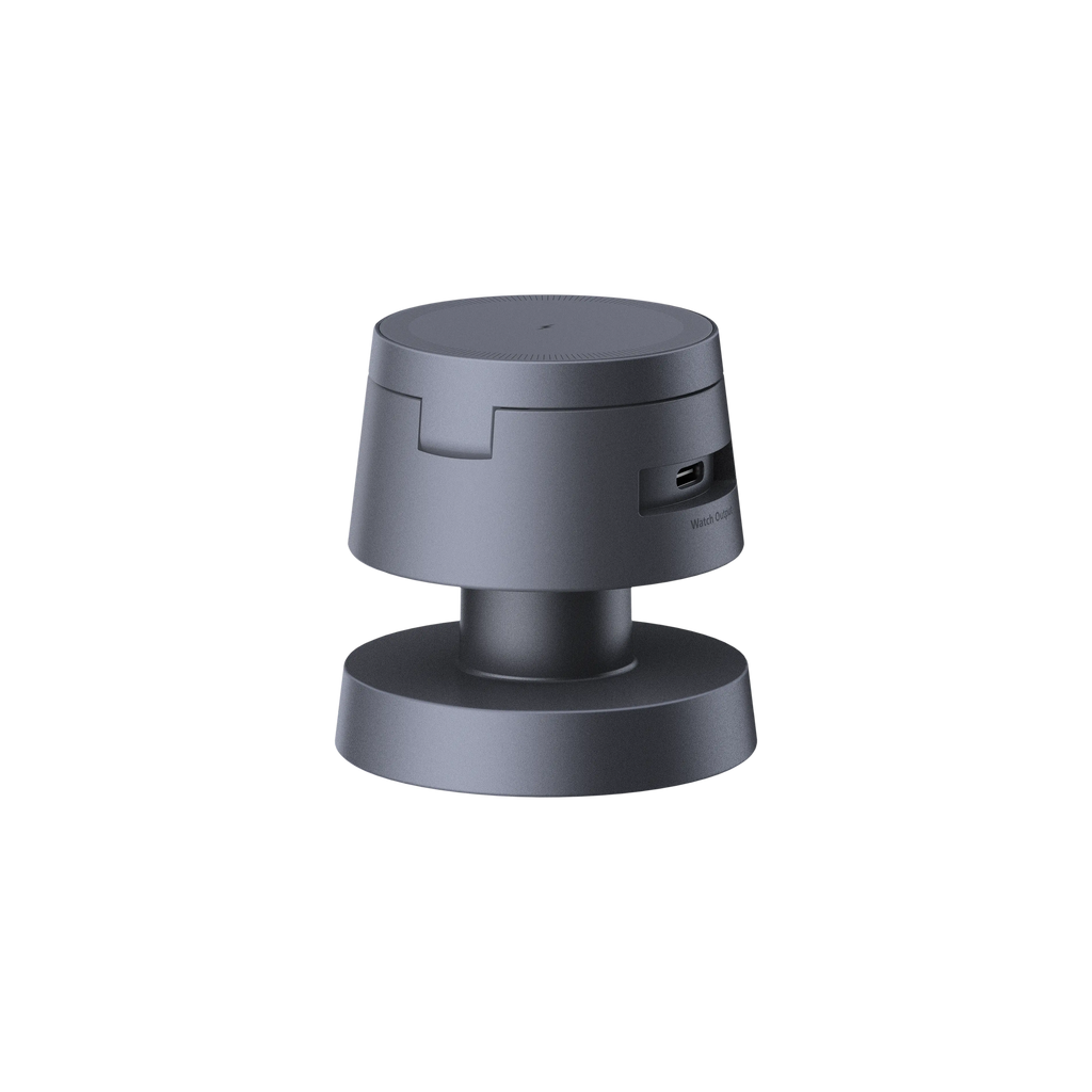 iVANKY Fusion Wireless Charger 1, iPhone wireless charger stand with a compact vertical design, designed for fast and convenient wireless charging on a desktop or bedside table