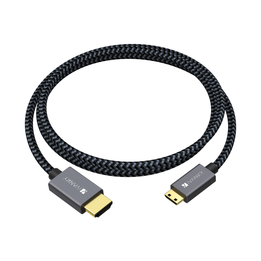 4K-Mini-HDMI-zu-HDMI-Kabel – geflochten