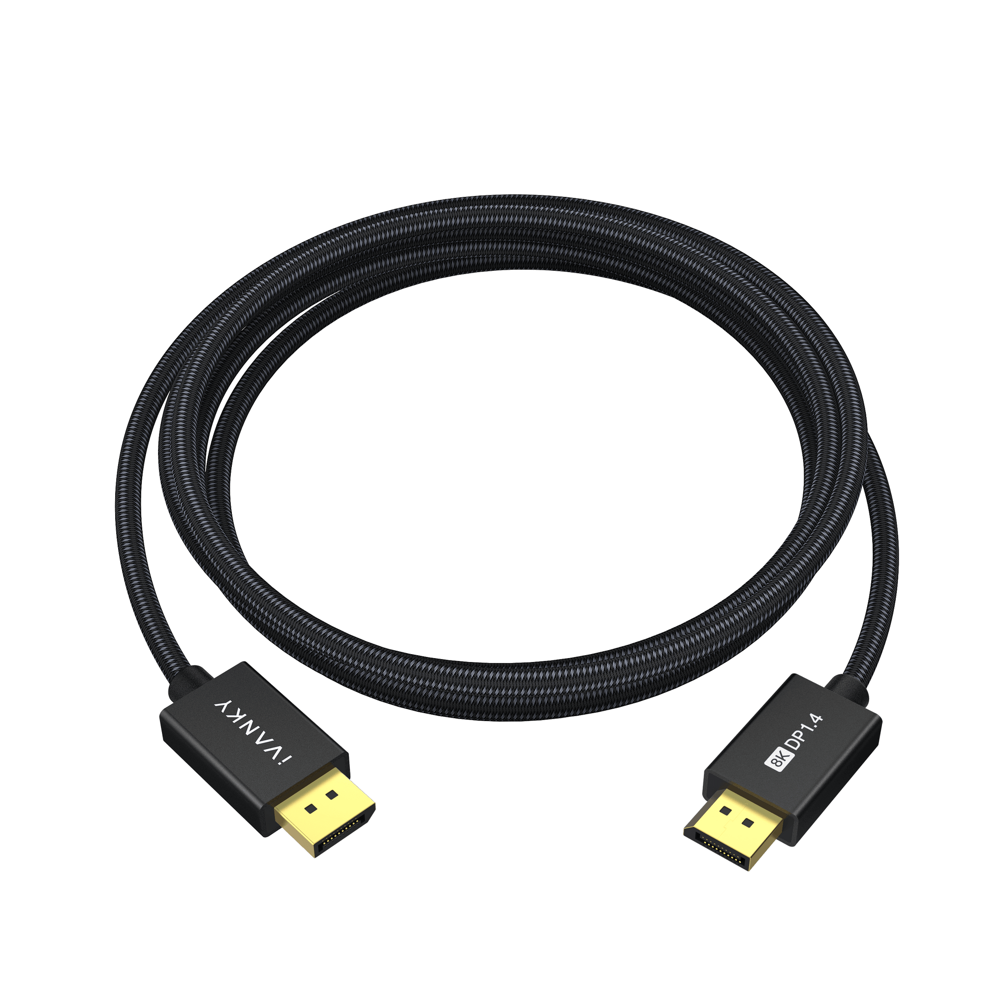 Monoprice Braided DisplayPort 1.4 Cable 6ft Gray