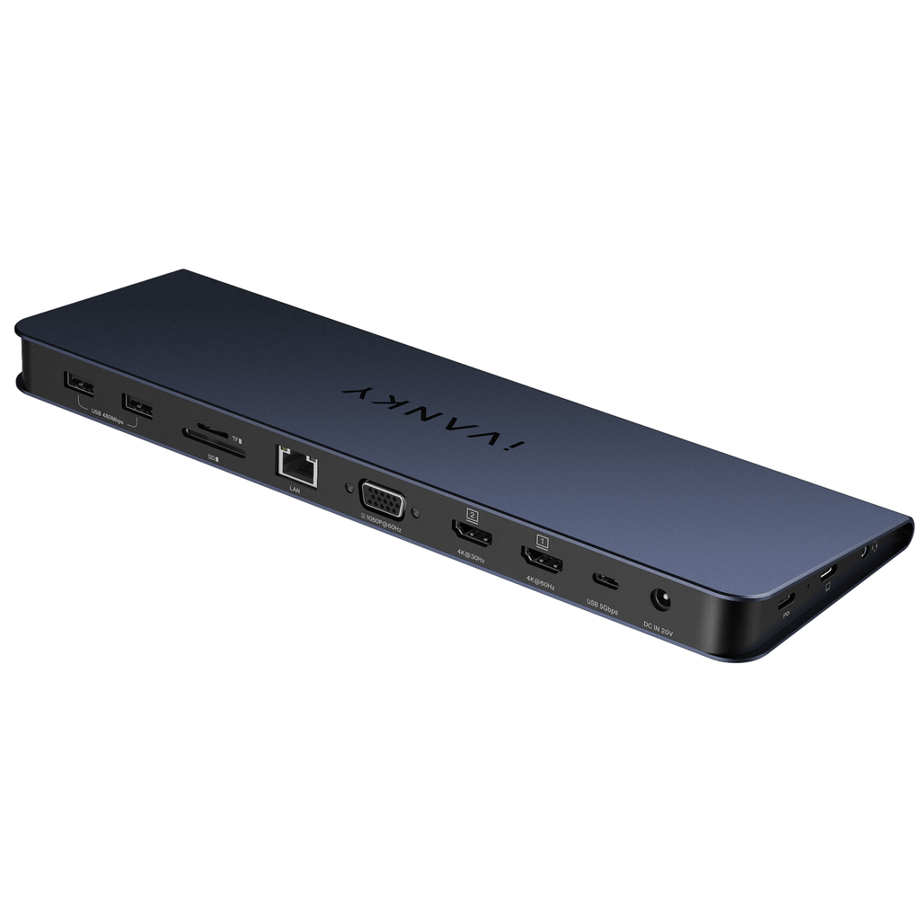 Estación de acoplamiento USB C 10 en 1 para ordenador portátil iVANKY